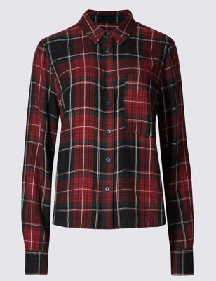 Tailored Fit Boxy Checked Shirt
